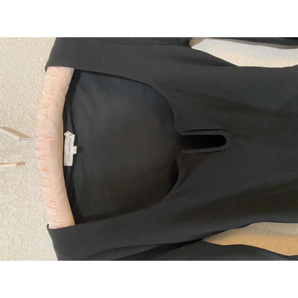 Good American u ring long sleeve black body suit size 0